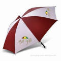 Parasol Golf Umbrella, Made of Polyester Fabric, with Straight EVA Handle and Fiberglass Ribs